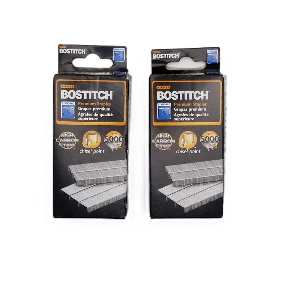 Stanley Bostitch Standard Staples 2 Boxes Premium 10000 Count High Carbon Steel